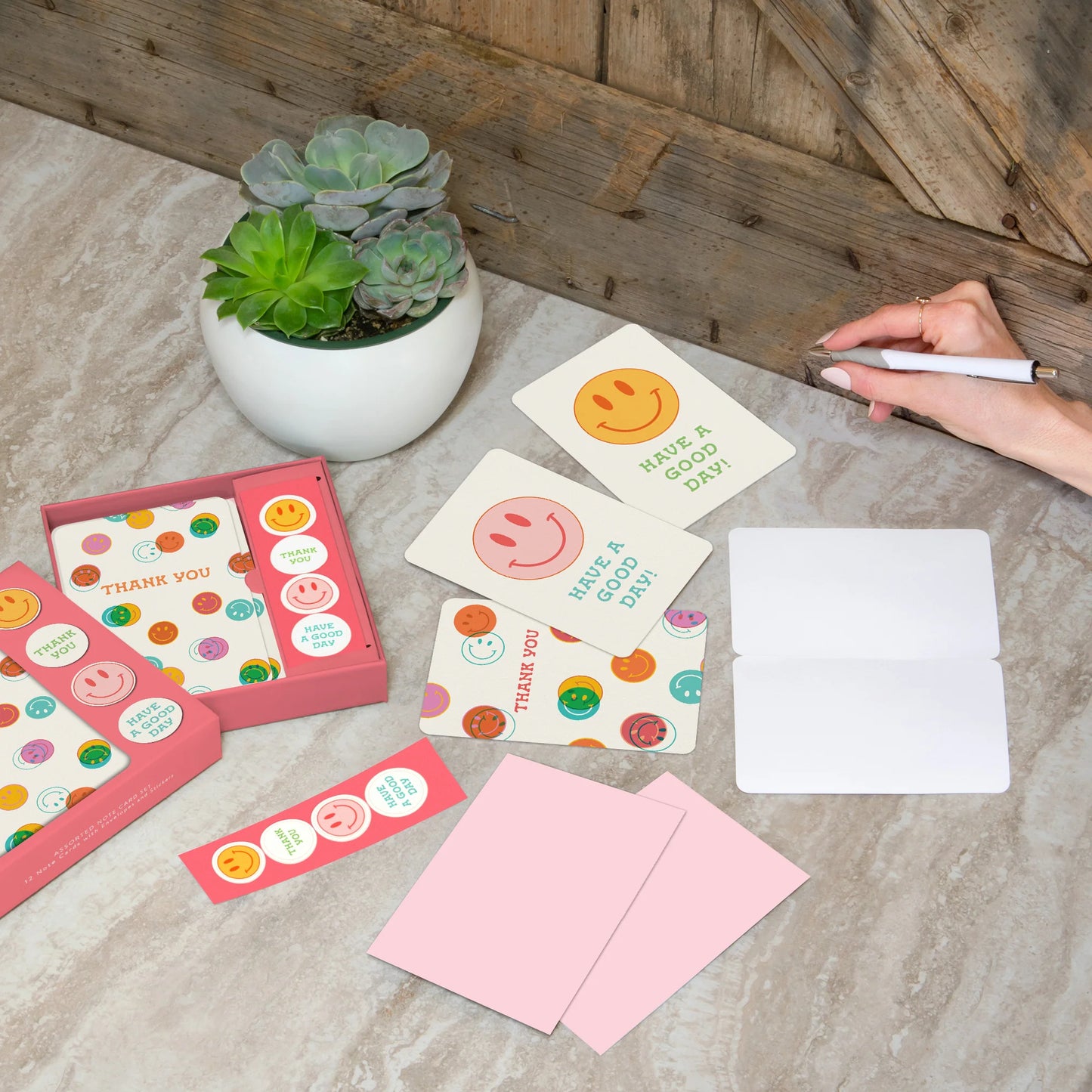 Be All Smiles Note Card Set w/ Stickers