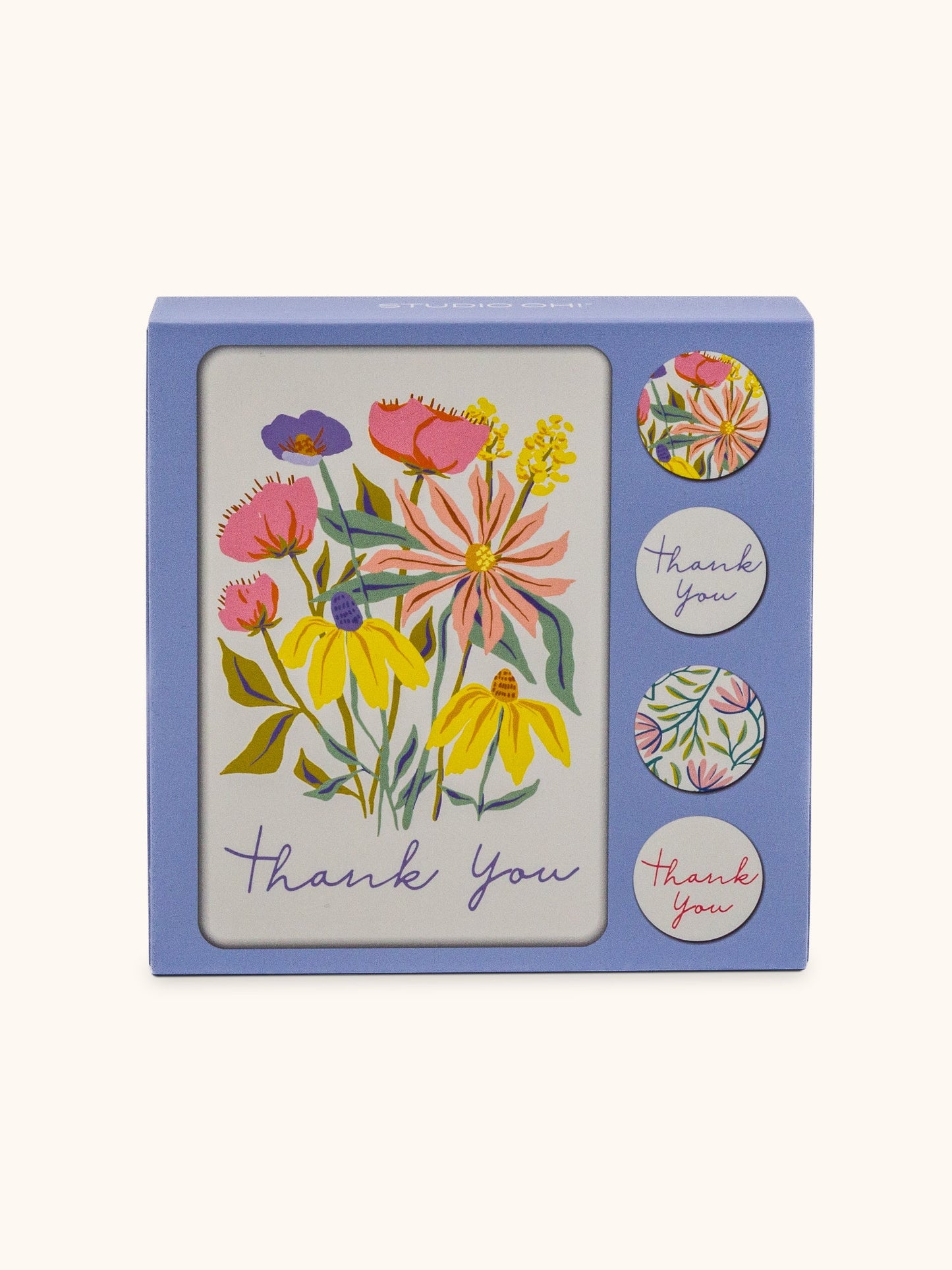 Springtime Blooms Note Card Set with Stickers