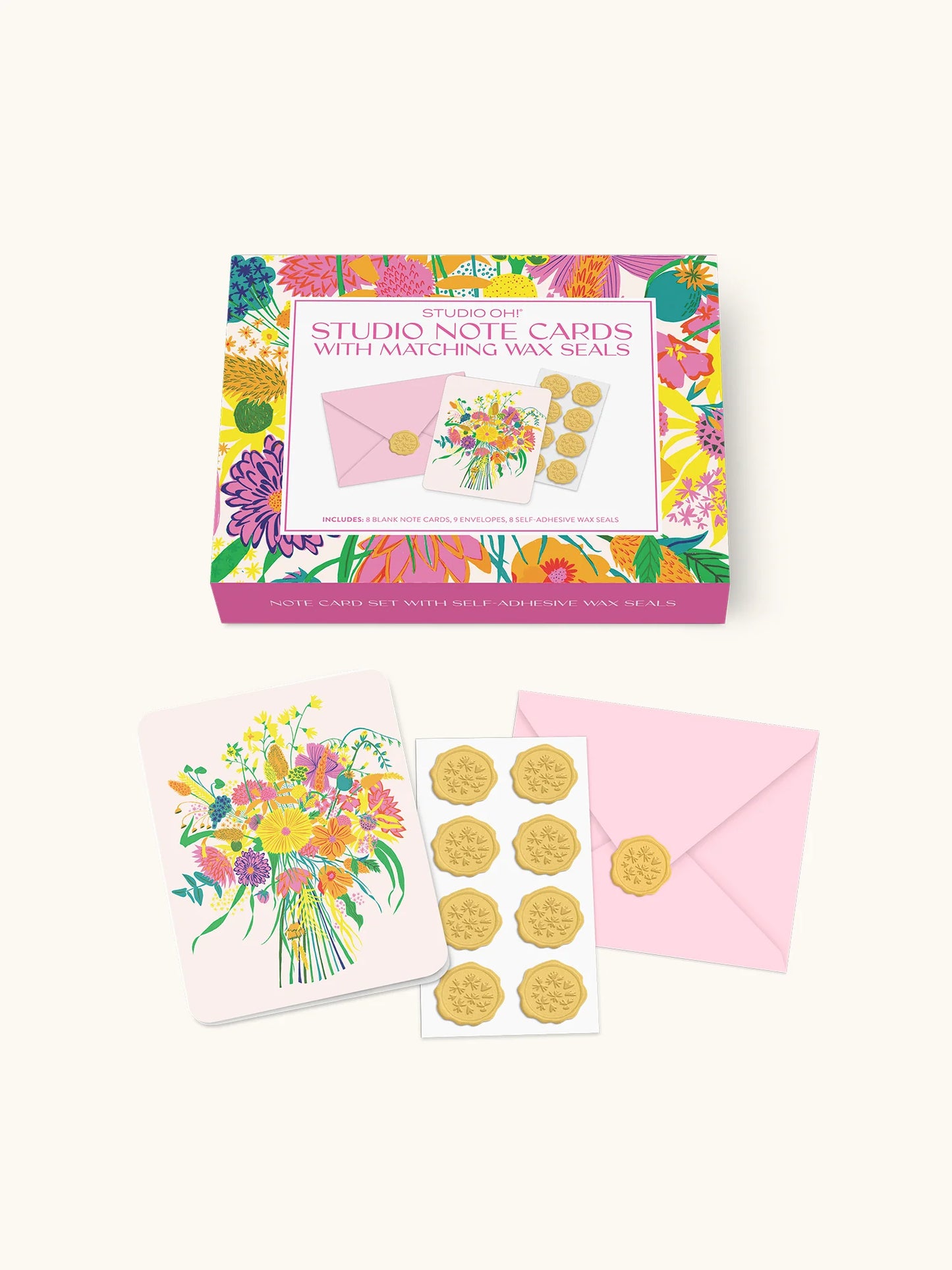 Garden Splash Note Card Set with Wax Seals
