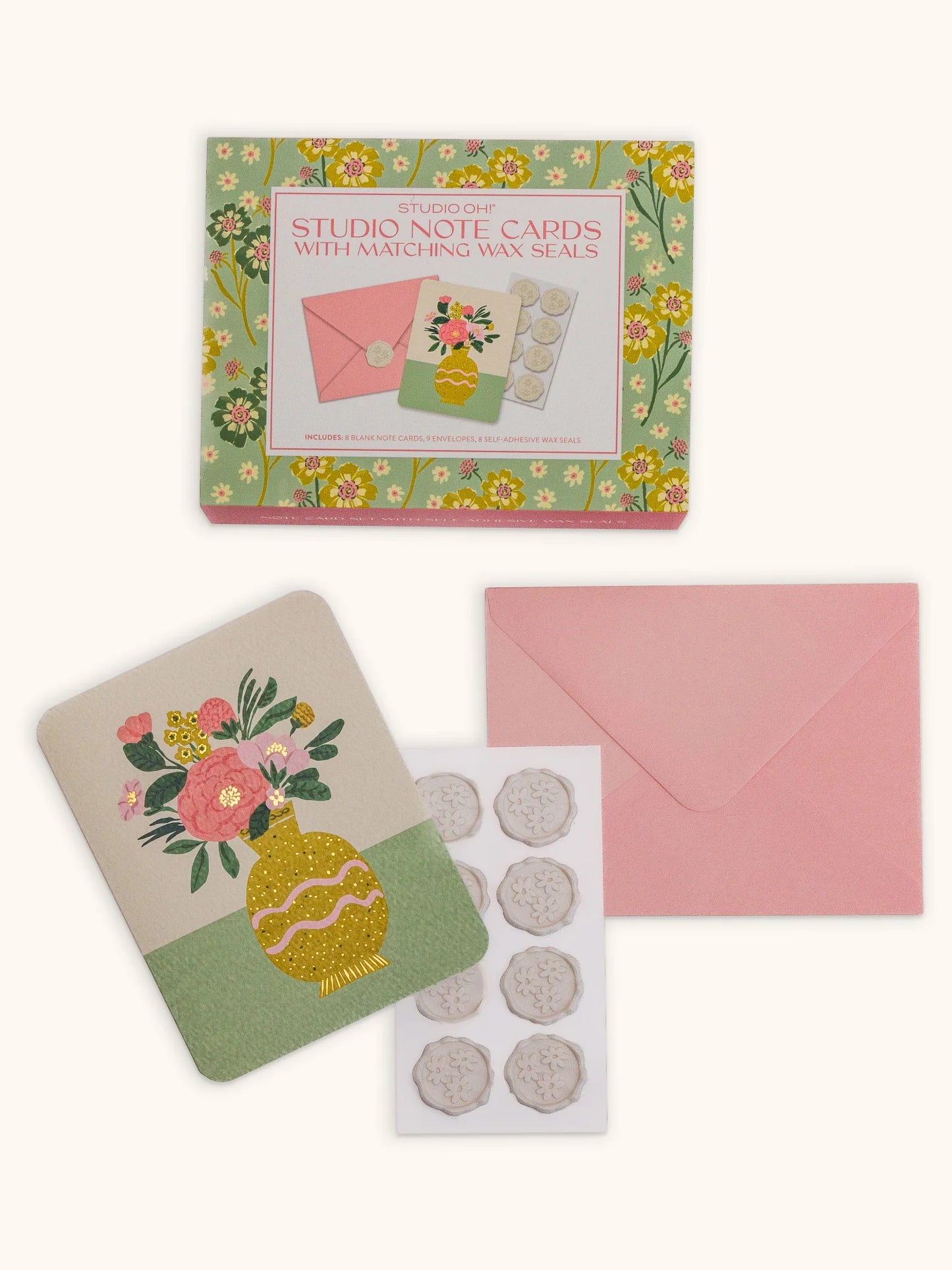 Dreaming of Flowers Note Card Set with Wax Seals