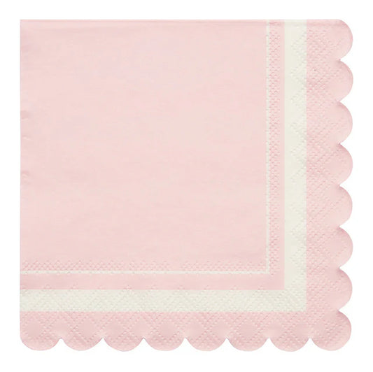 Cocktail Napkin | Scalloped Edge Blush-20pk