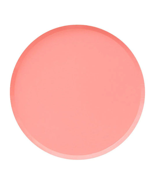 Oh Happy Day Large Plates | Neon Coral