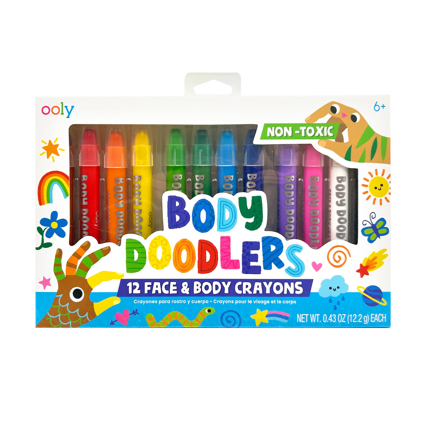 Body Doodlers | Face & Body Crayons | Set of 12