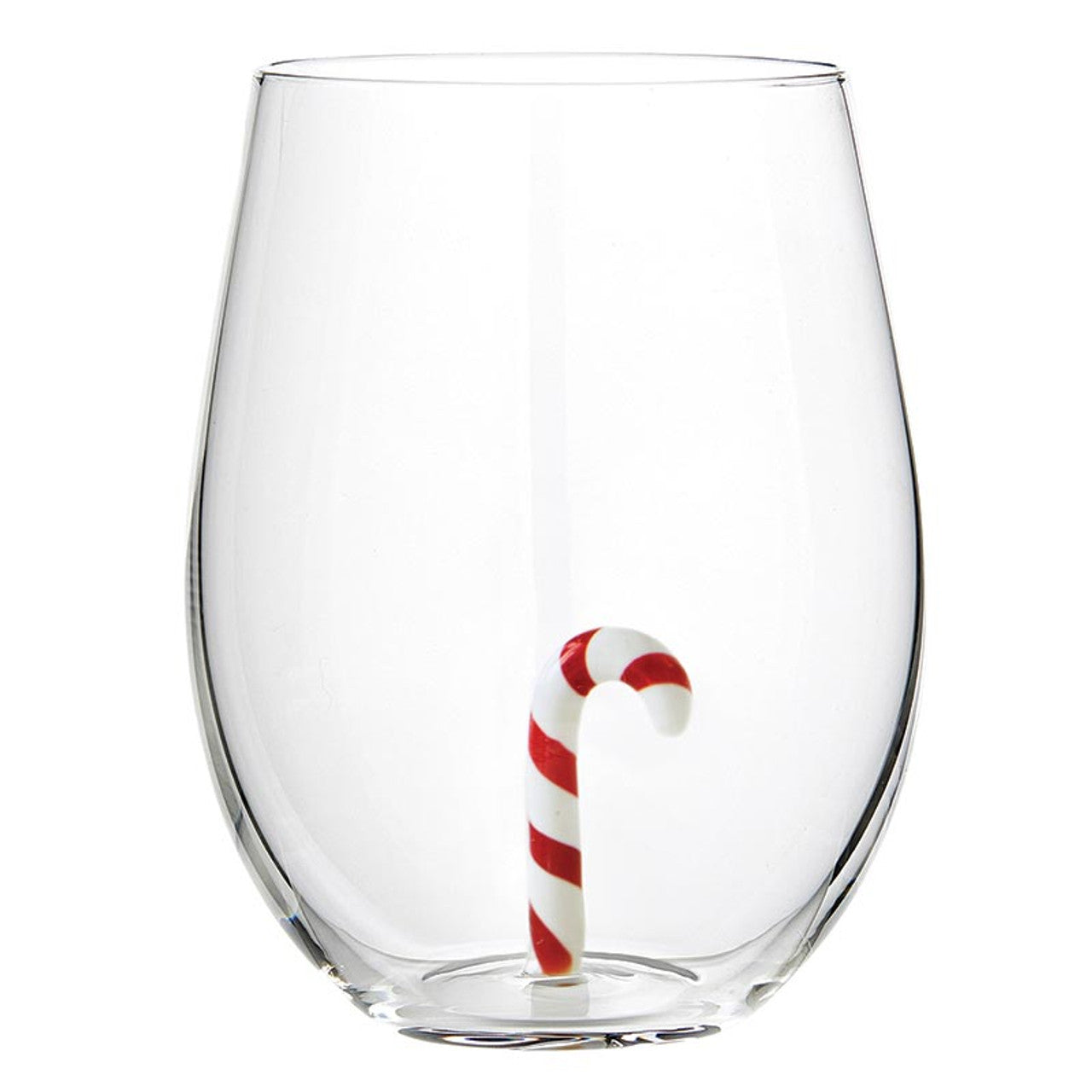 Figurine Wine Glass | Candy Cane