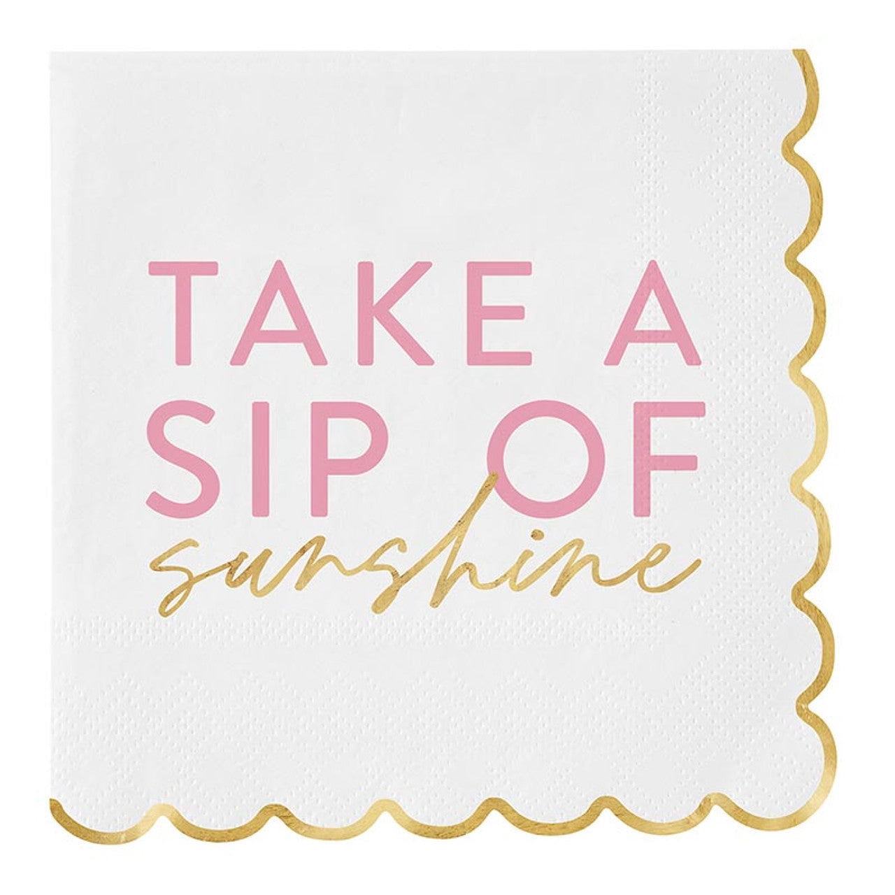 Paper Napkin with Scallop | Sip of Sunshine