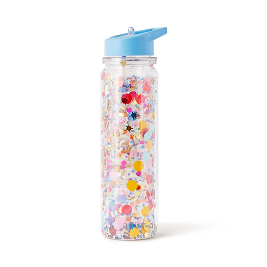 Celebrate Confetti Bottle with Straw