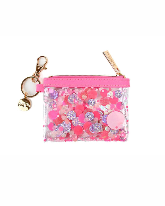 Keychain Wallet | Pink Party Confetti