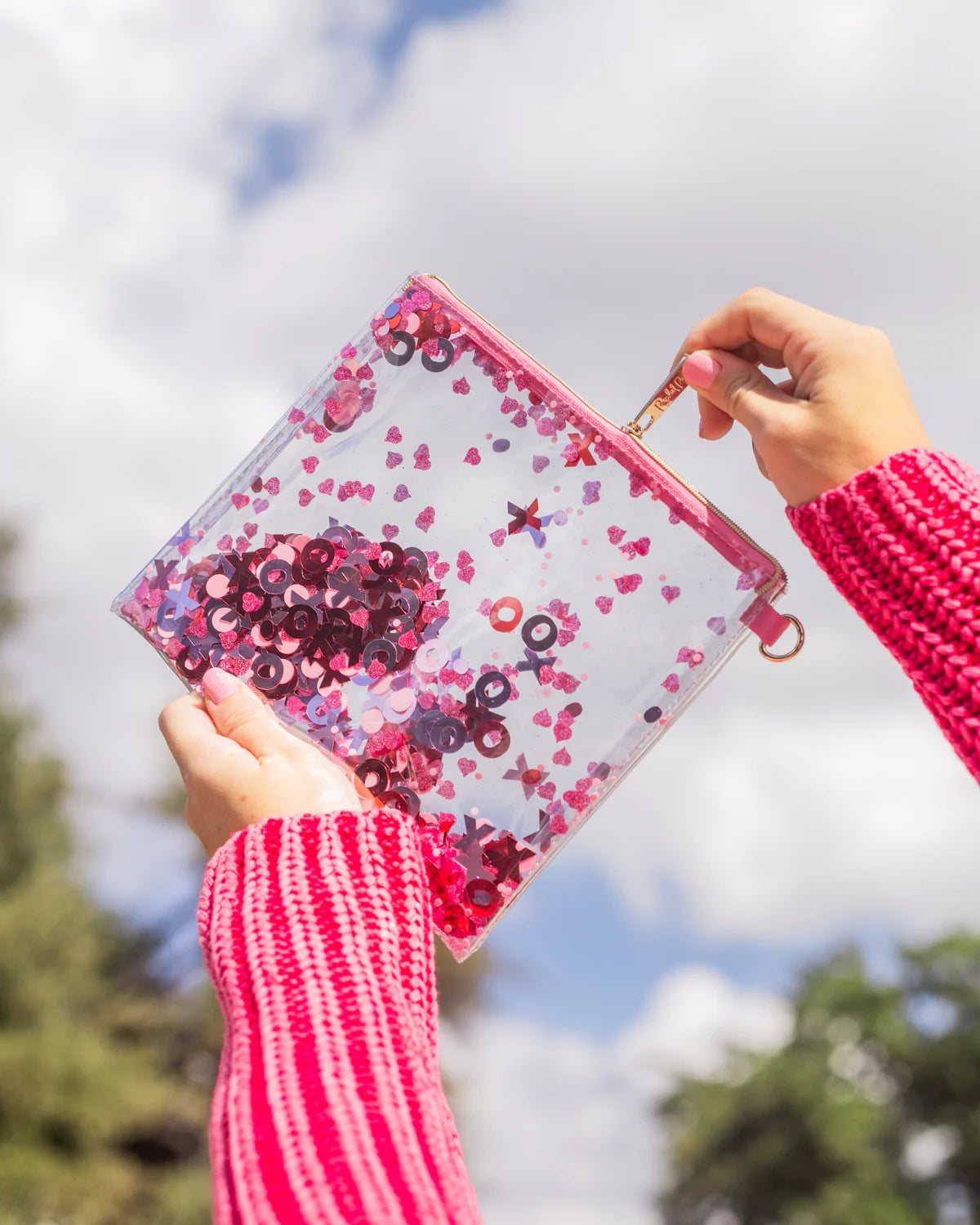 Pink I Can Confetti Pouch