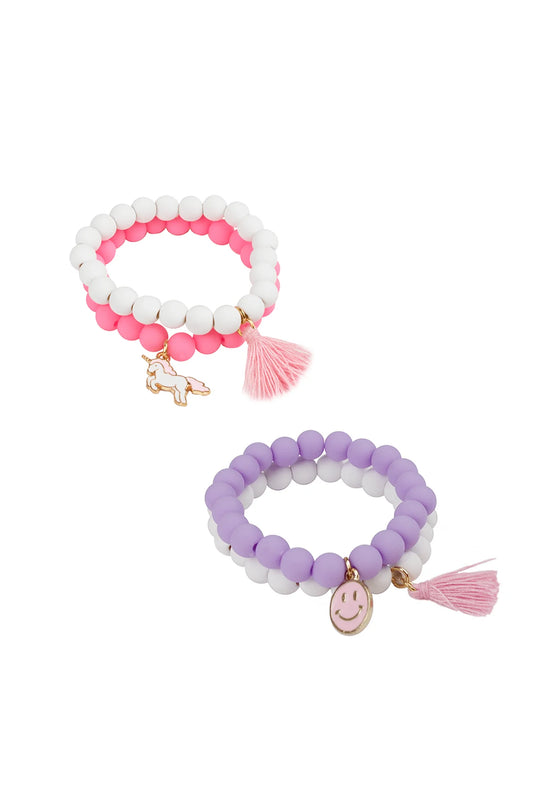 Pretty Pastel Soft Touch Bracelets | Set of 2