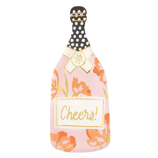 Champagne Bottle Shaped Plate