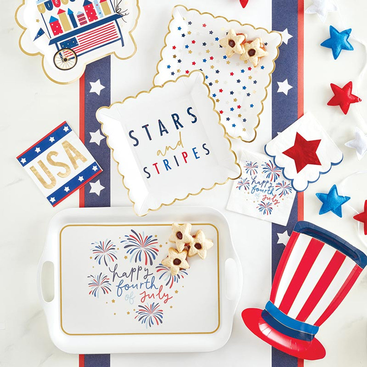 Foil Beverage Napkin | 4th of July