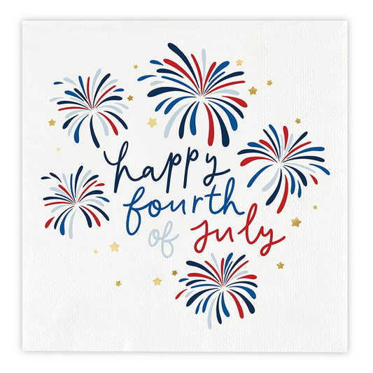 Foil Beverage Napkin | 4th of July