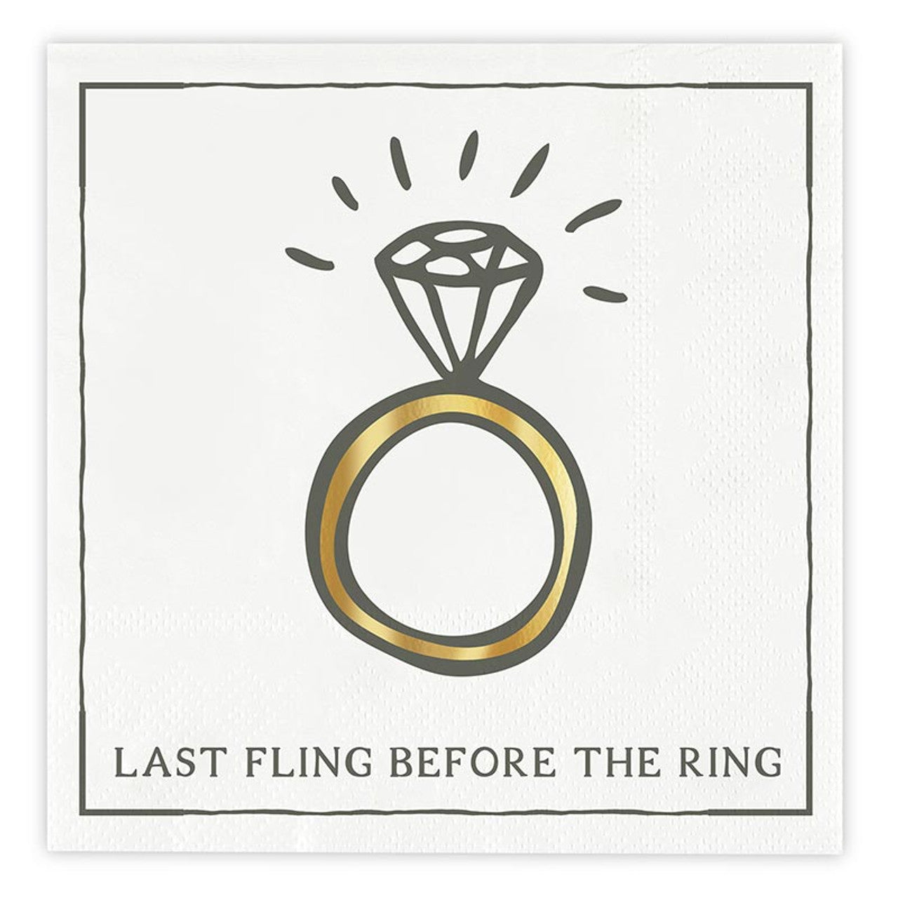 Foil Beverage Napkins | Last Fling