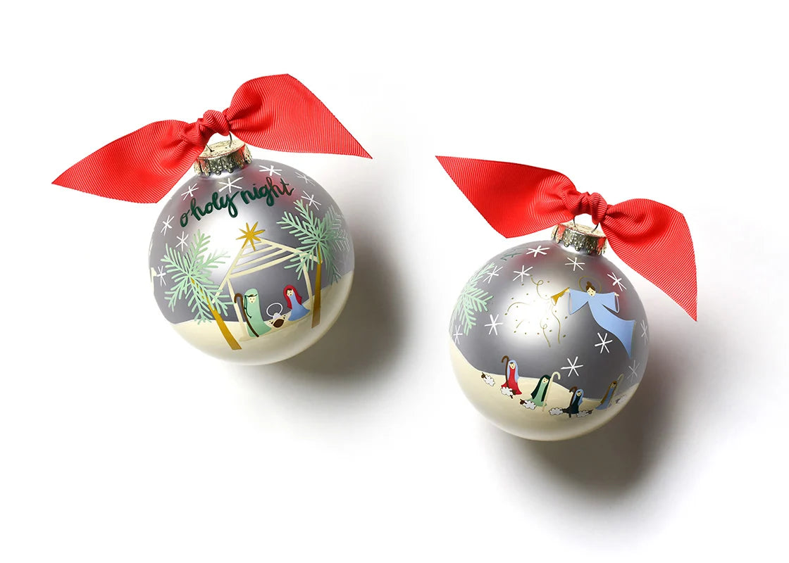 O Holy Night In Color Glass Ornament