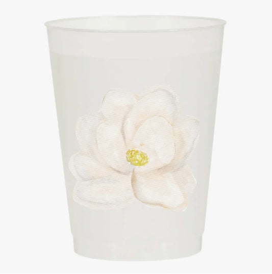 Magnolia Flower Frosted Cups