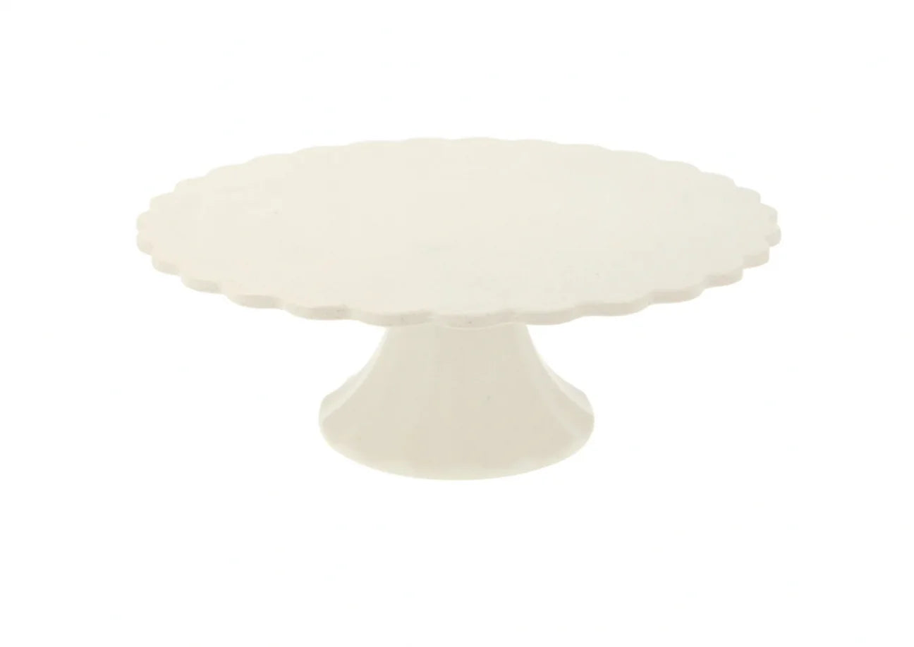 Small Cream Reusable Bamboo Cake Stand