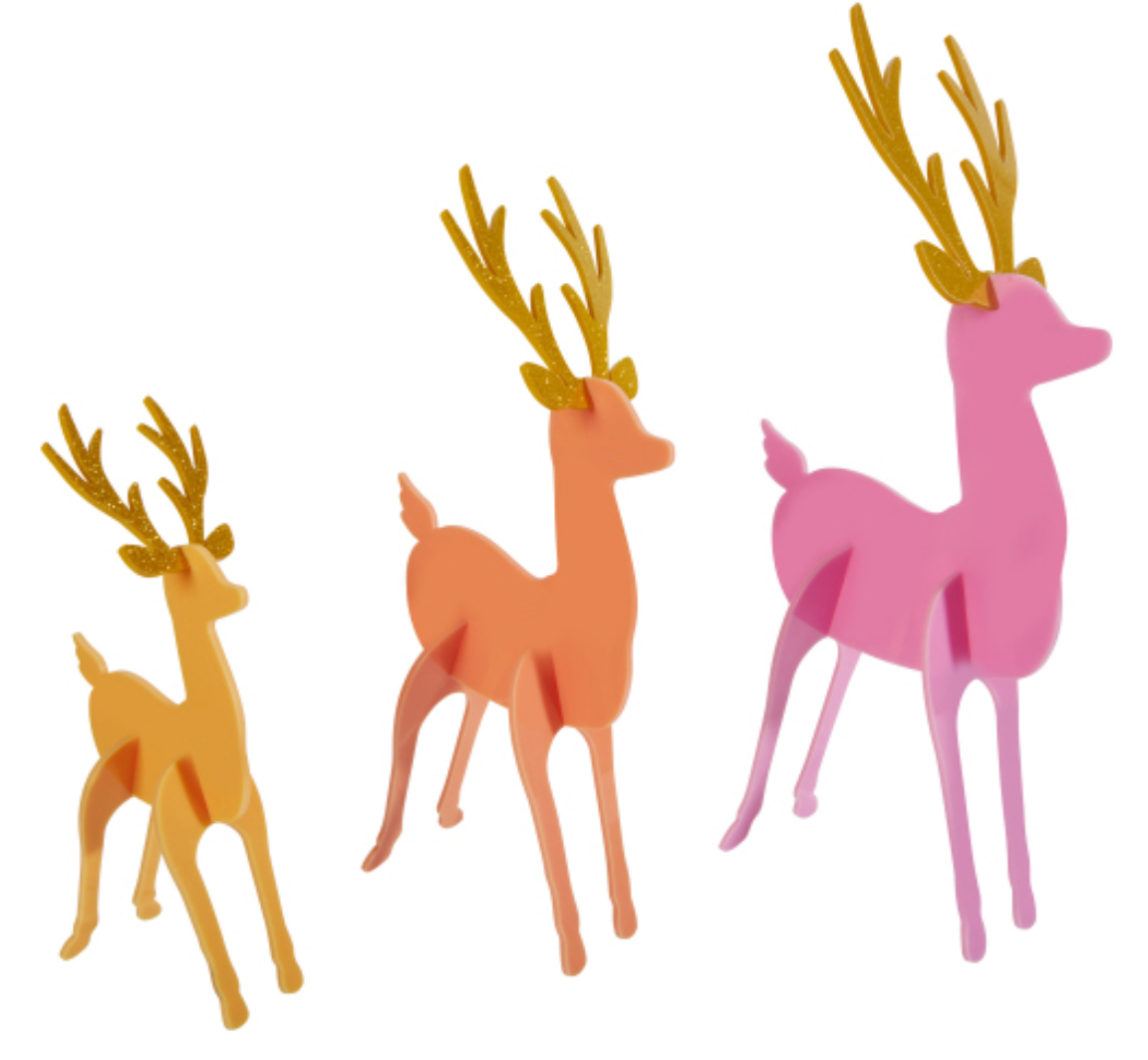 Kailo Chic Acrylic Deer | Coral/Pink