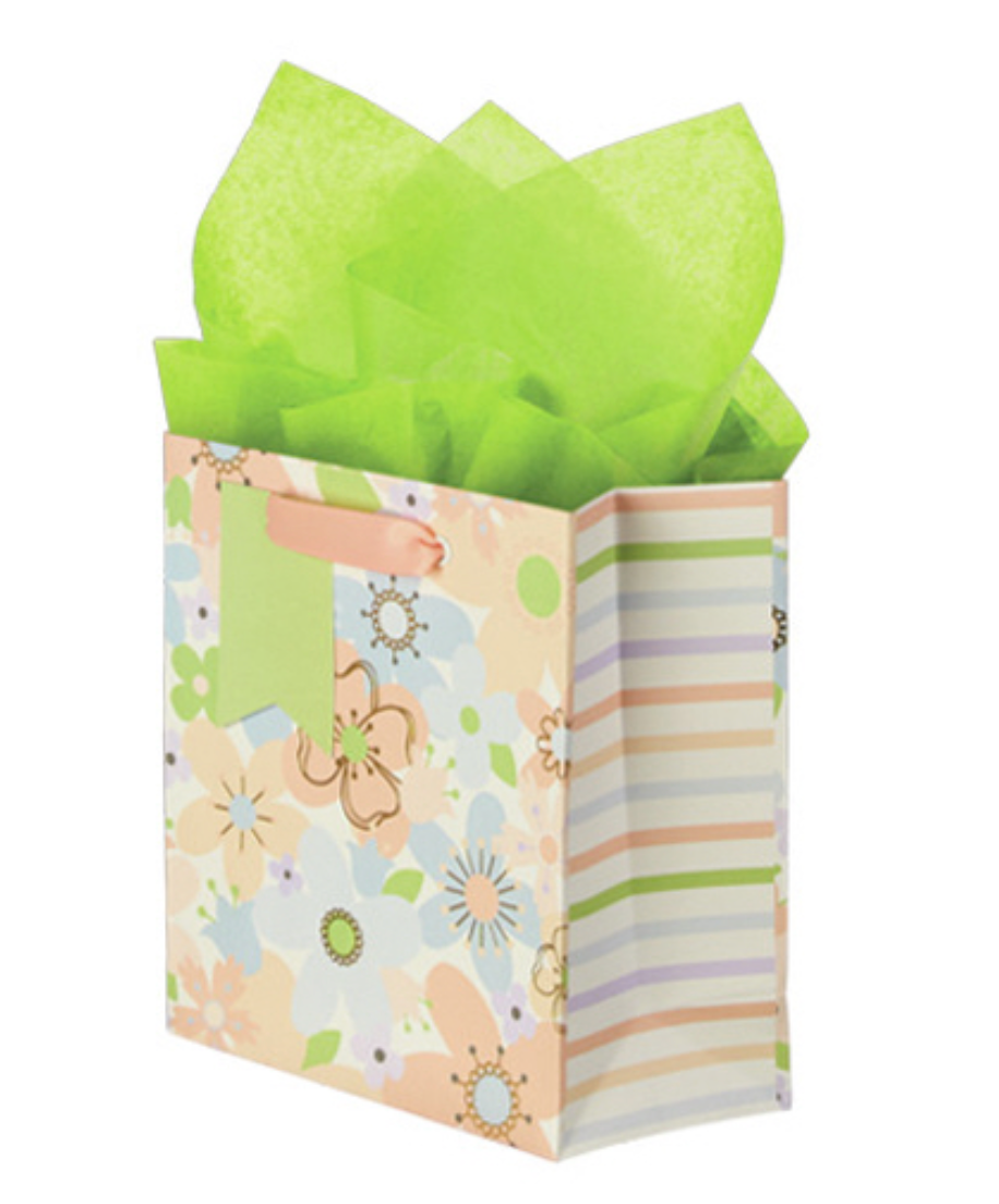 Small Gift Bag | Neutral Flower