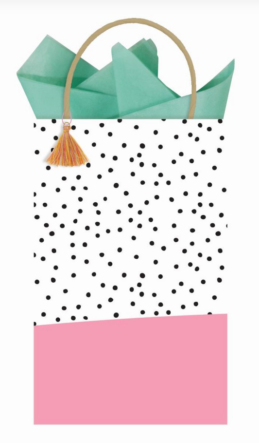 Minikin Tote Gift Bag | Spotted In Pink