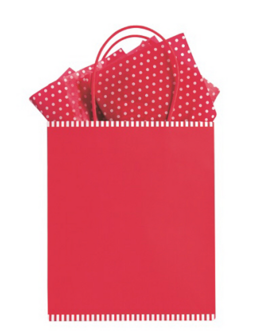 Two Tone Tote Gift Bag | Peppermint Swirl