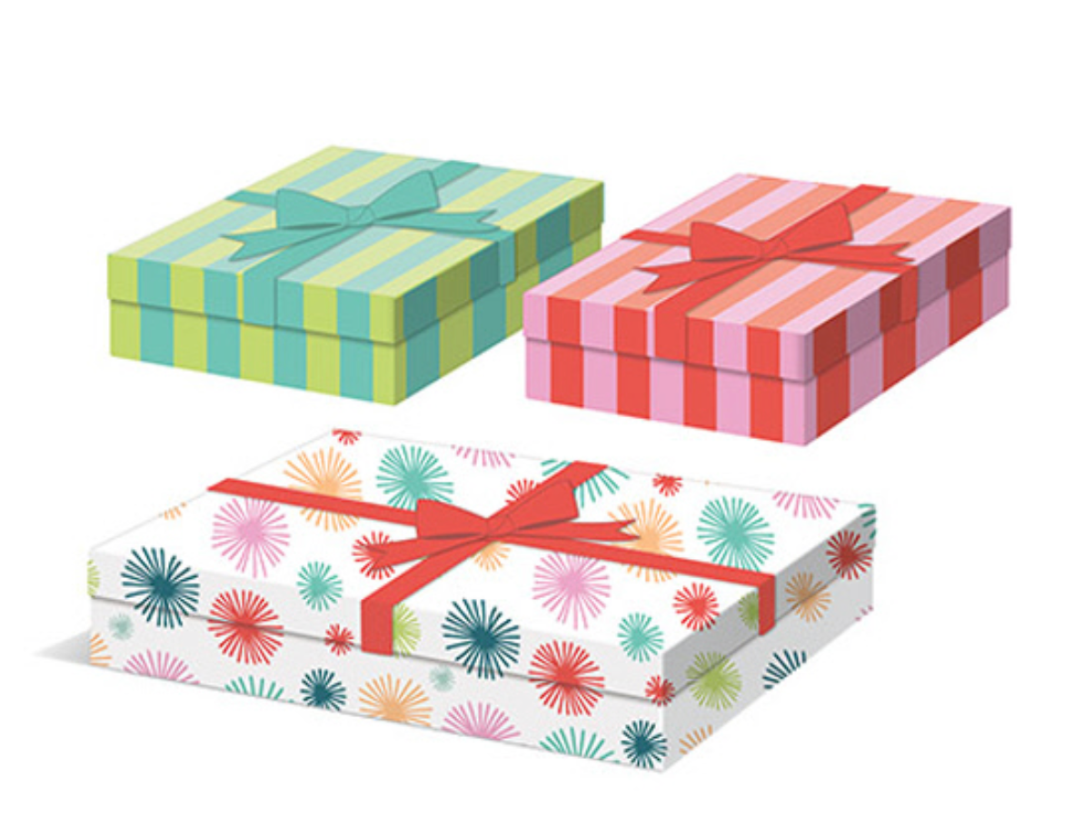 Nested Rectangle Gift Boxes | Contrast