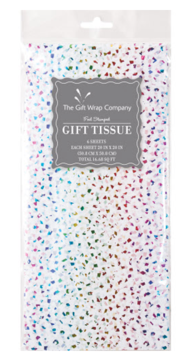 Gift Tissue | Foil Confetti Rainbow