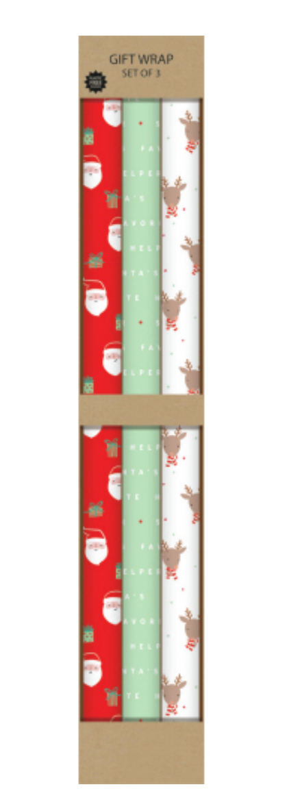 Gift Wrap 3pk | Santa's Favorite