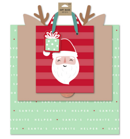 Gift Bag 3pk | Santa's Favorite