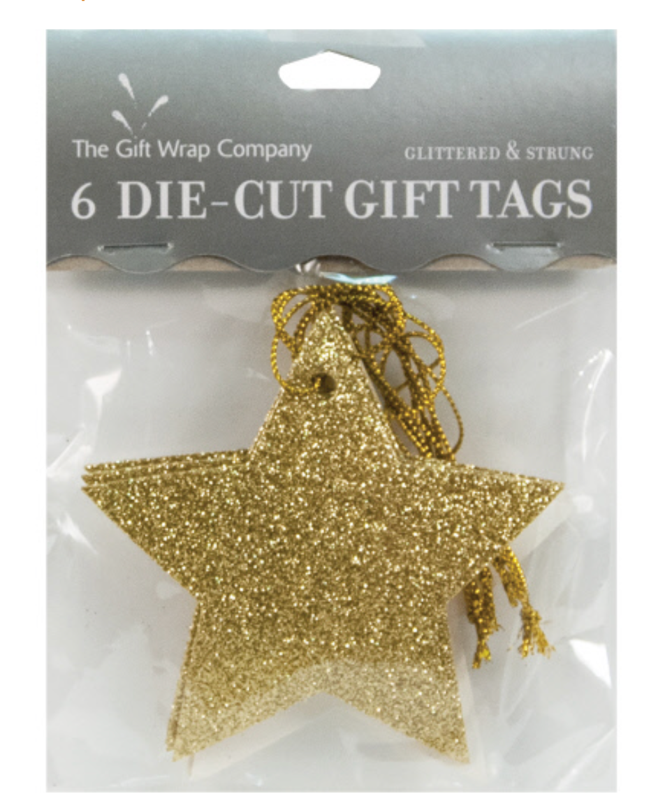 Gift Tag | Gold Glitter Star