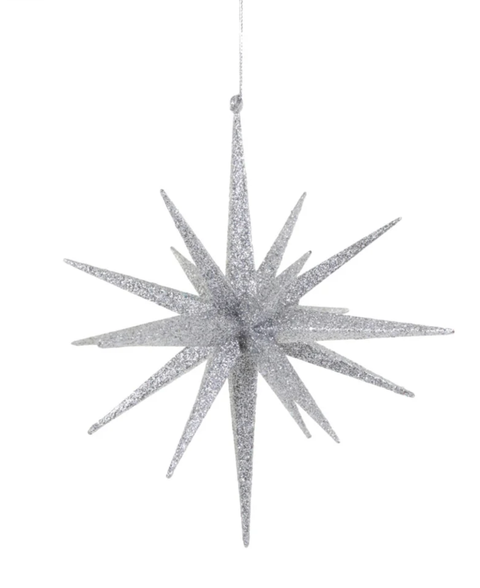 Vintage Starburst Ornament | XL Silver