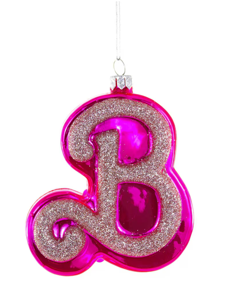 Pink "B" Ornament