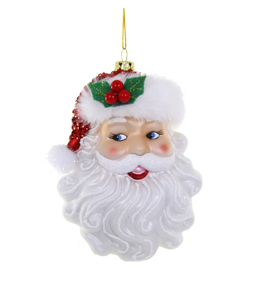 Retro Santa Ornament | Red