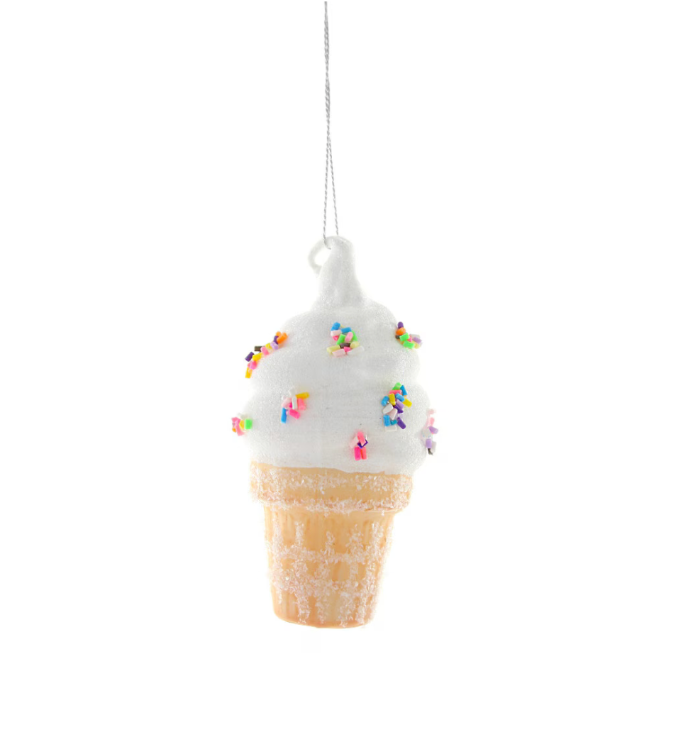 Soft Serve Ice Cream Cone Ornament