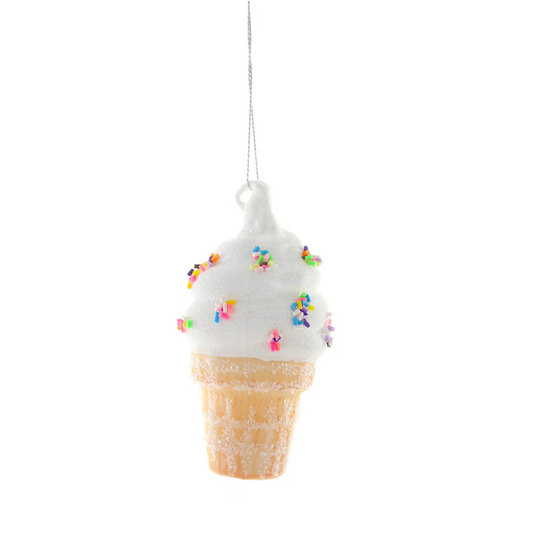 Soft Serve Ice Cream Cone Ornament