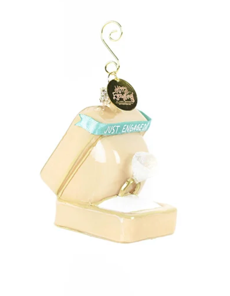 Just Engaged Ring Box Ornament