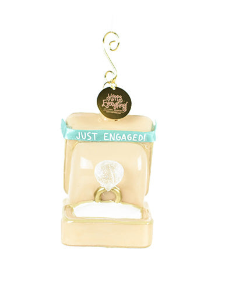 Just Engaged Ring Box Ornament