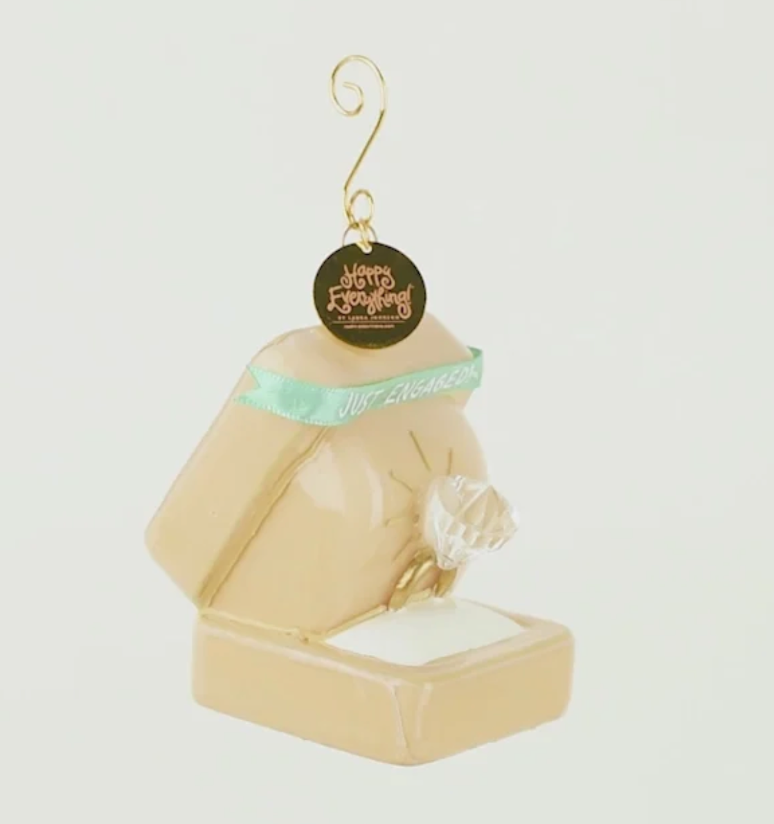 Just Engaged Ring Box Ornament