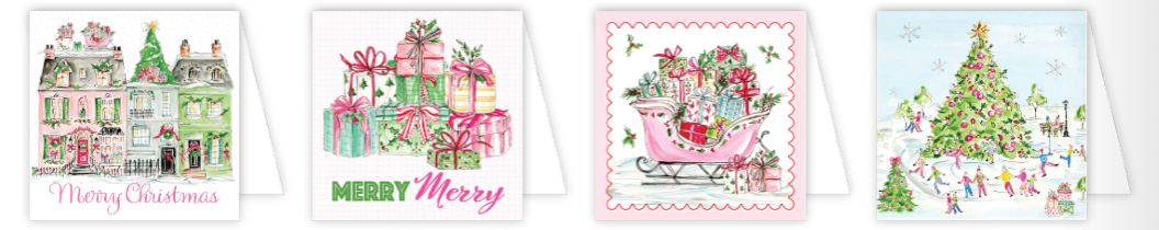 Enclosure Card Box Set | Pink Snow Village