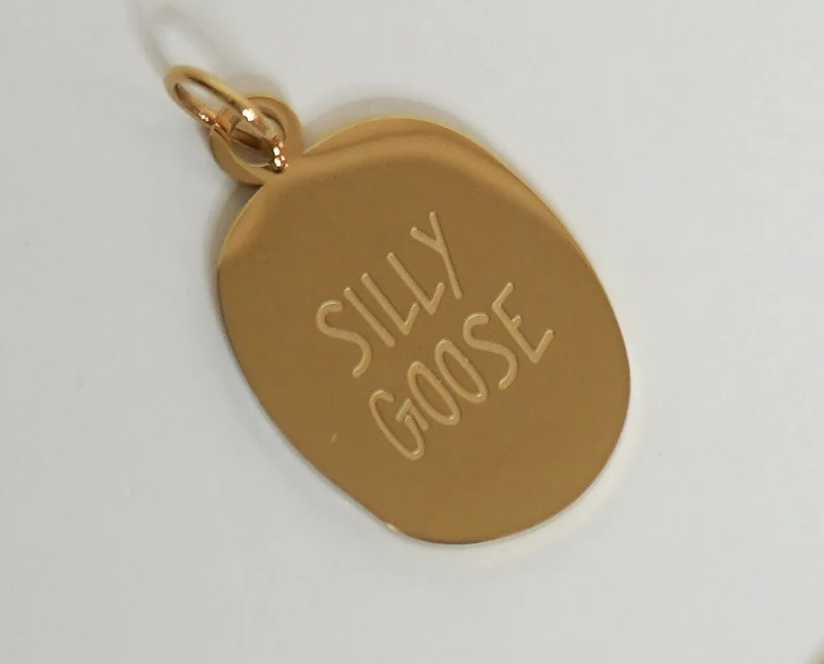 Engraved Gold Charms