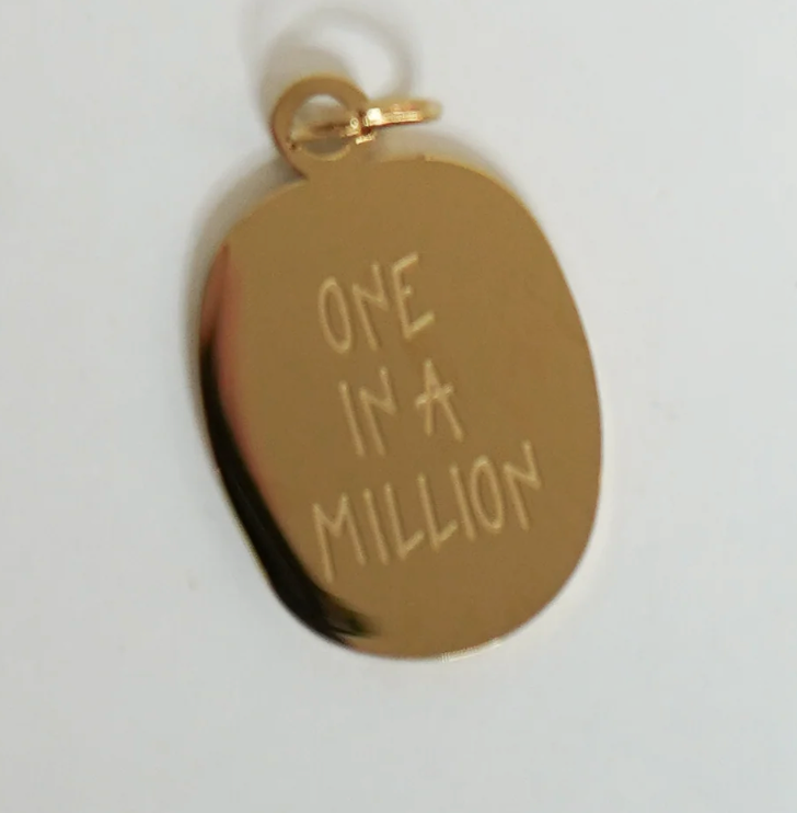 Engraved Gold Charms