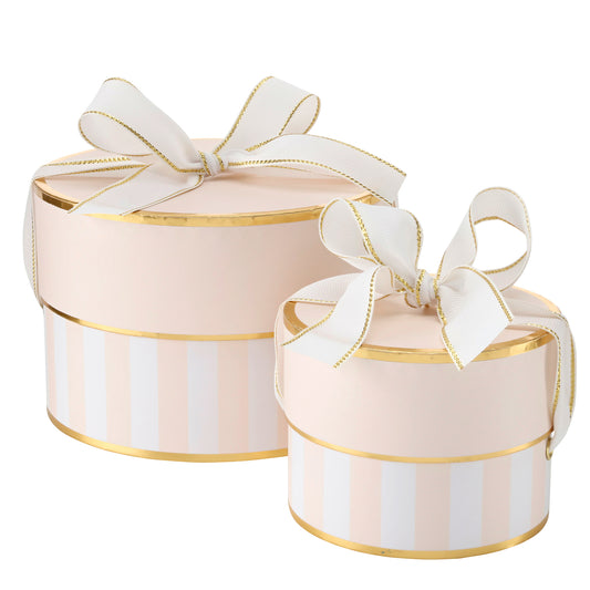 Round Gift Box | Pink Stripe