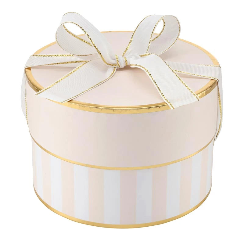 Round Gift Box | Pink Stripe