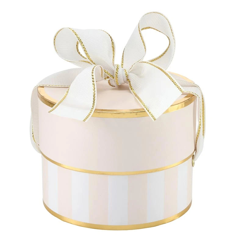 Round Gift Box | Pink Stripe