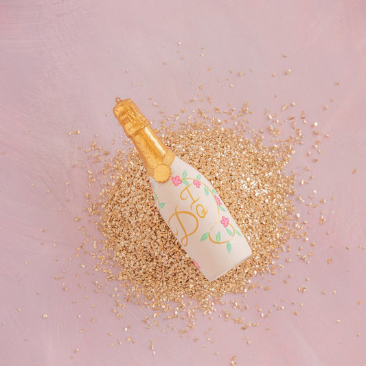 Champagne Bottle "I Do" Ornament