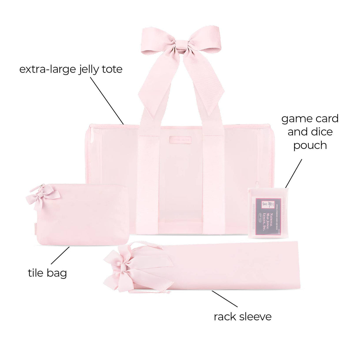 Mahjong Jelly Tote | Tortoiseshell Bow