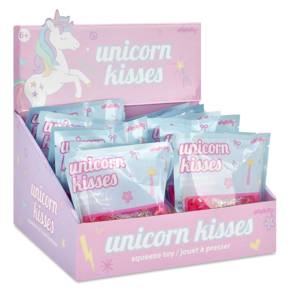Unicorn Kisses Squeeze Toy PDQ - 12 pieces