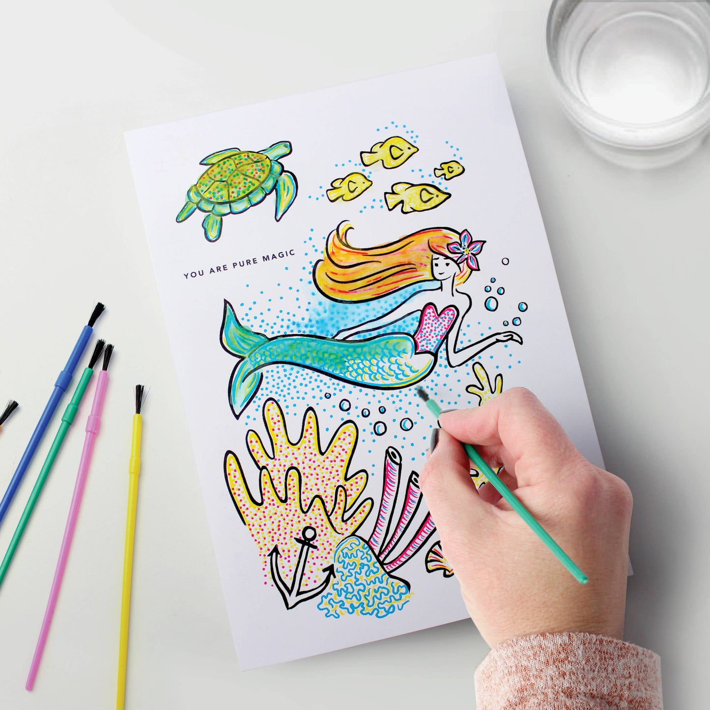 Paint With Water Card | Mermaid