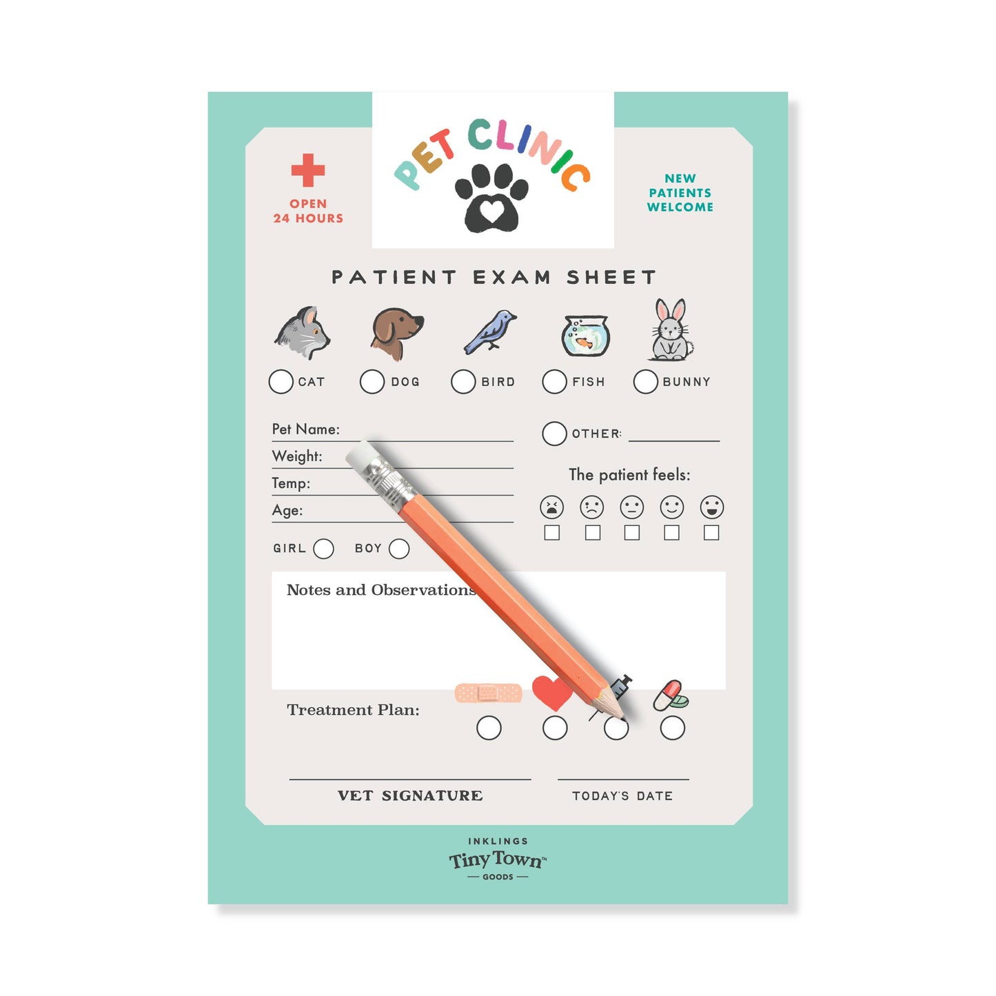 Tiny Town™ Play Notepad | Pet Clinic