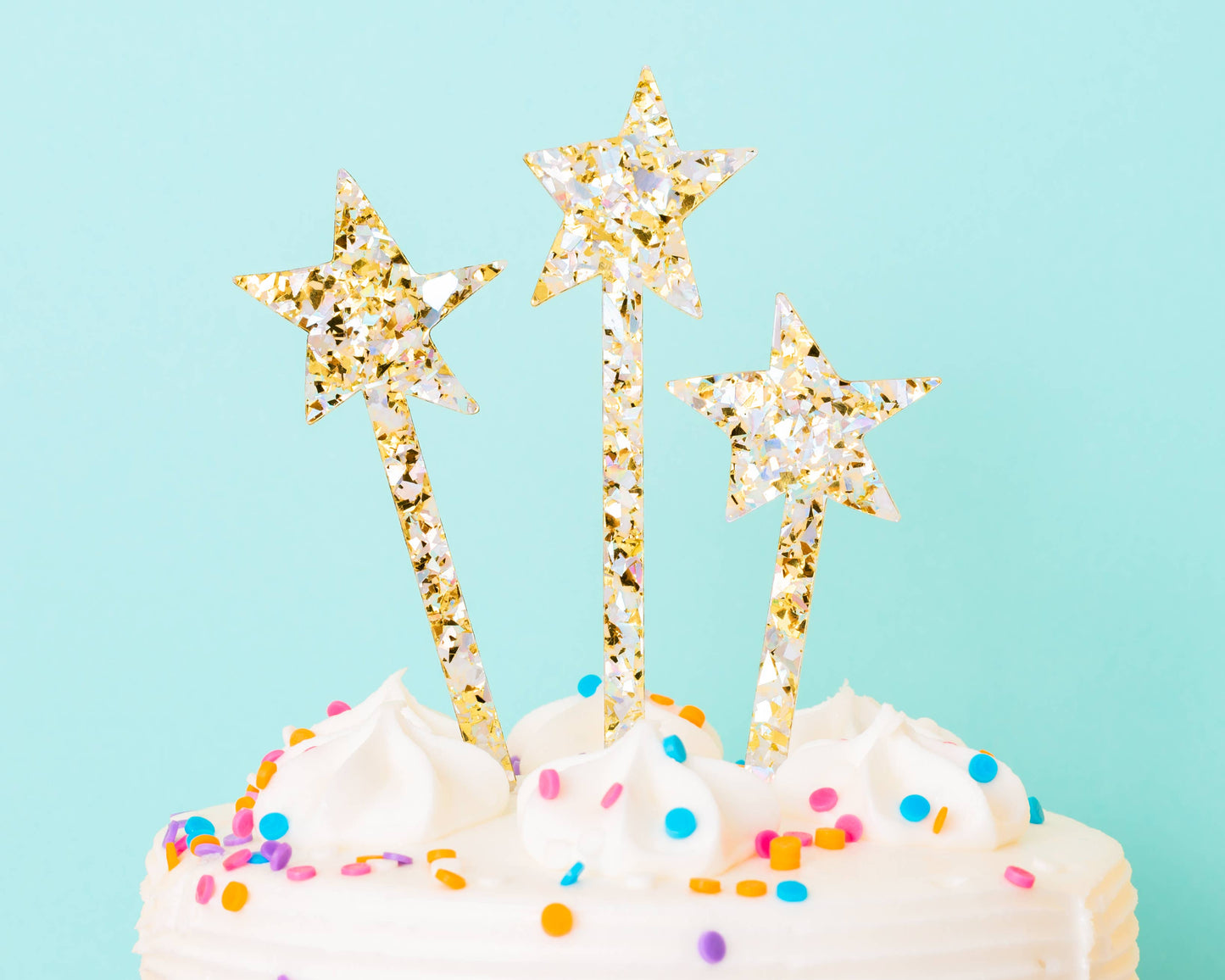 Cake Topper Stars | Pearl Confetti