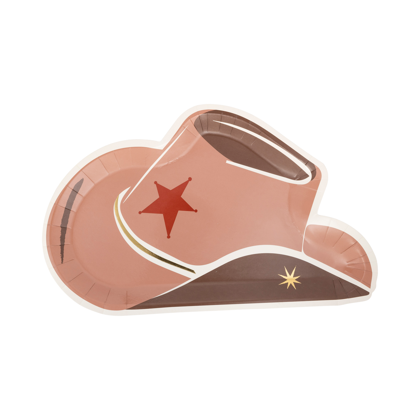 Cowboy Tan Hat Shaped Plate